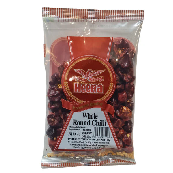 Heera Round Chillies Whole 200 gm
