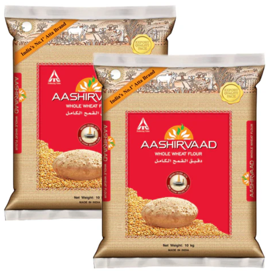 Aashirvaad Whole Wheat Atta (Bundle of 2 x 5kg) - 10kg